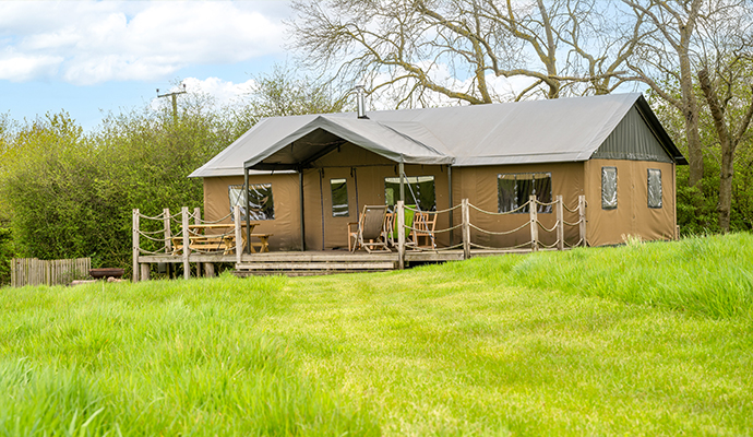 Enjoy a hot tub glamping break at Saltmarsh Hut, Norfolk, England