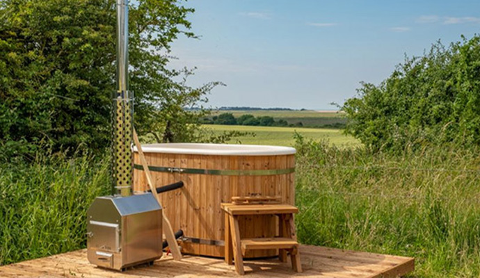 wood fired hot tub